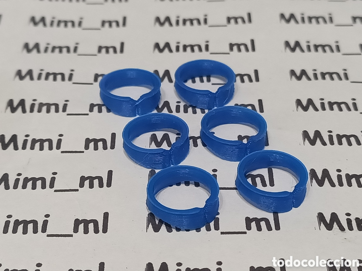 Playmobil: 6 cuellos azules en impresora 3d compatibles con Playmobil western oeste 4622