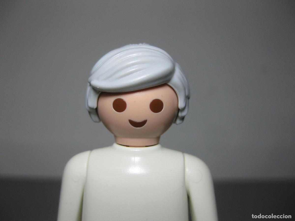 Playmobil: playmobil pelo peluca anciano gris repeinado flequillo abuelo