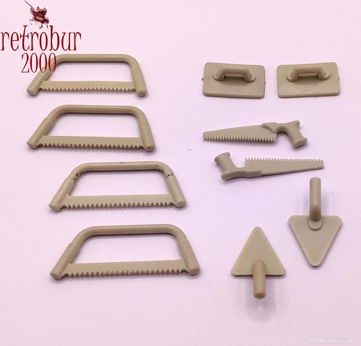 Playmobil: Playmobil lote herramientas alba&ntilde;il sierra, serrucho, plana, paleta(vintage, primera &eacute;poca, cl&aacute;sico)