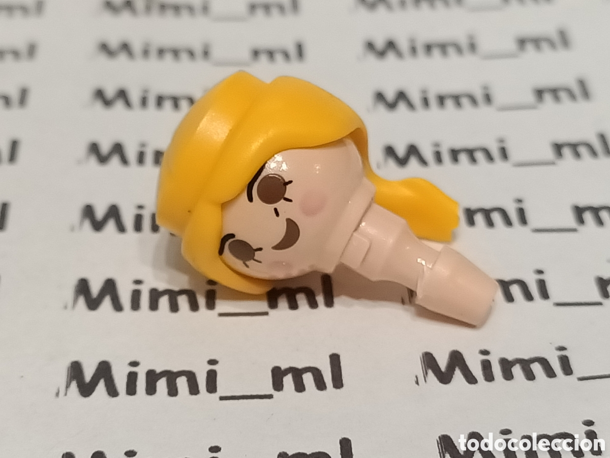 Playmobil: Playmobil cabeza con pelo rubio mujer coleta