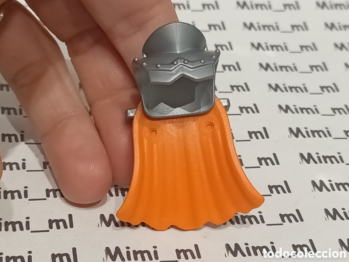 Playmobil: Playmobil pechera con capa naranja caballero medieval armadura