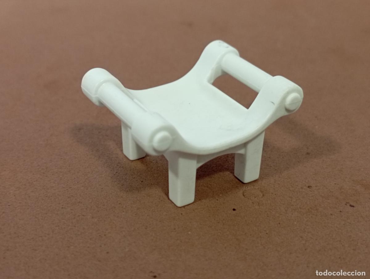 Playmobil: PLAYMOBIL TABURETE OESTE MEDIEVAL GRANJA CIUDAD----- COLOR BLANCO