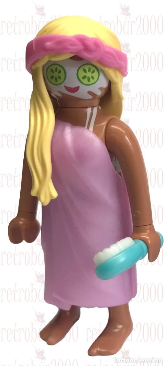 Playmobil: Playmobil 70735. Serie 22. Chica con toalla y mascarilla en el ba&ntilde;o