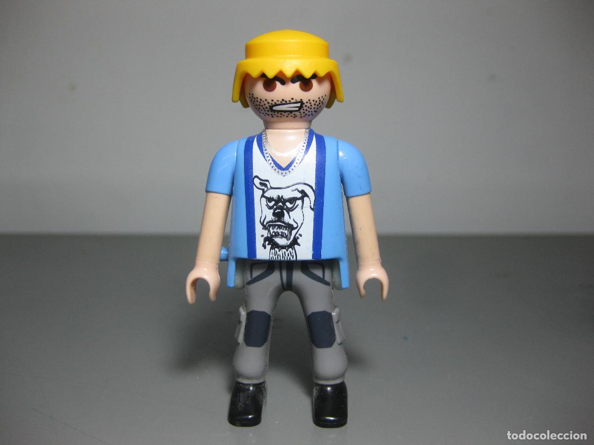 Playmobil: playmobil figura con cara chico enfadado, cabeza con cara reversible con cara normal -RE2