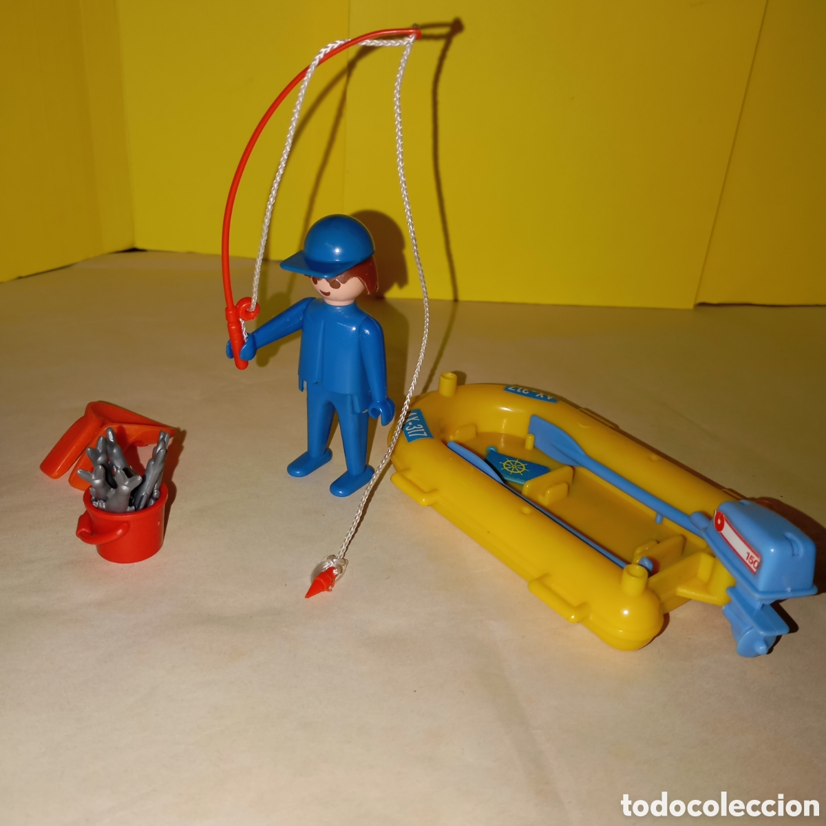 Playmobil: Playmobil pescador con lancha de 3574