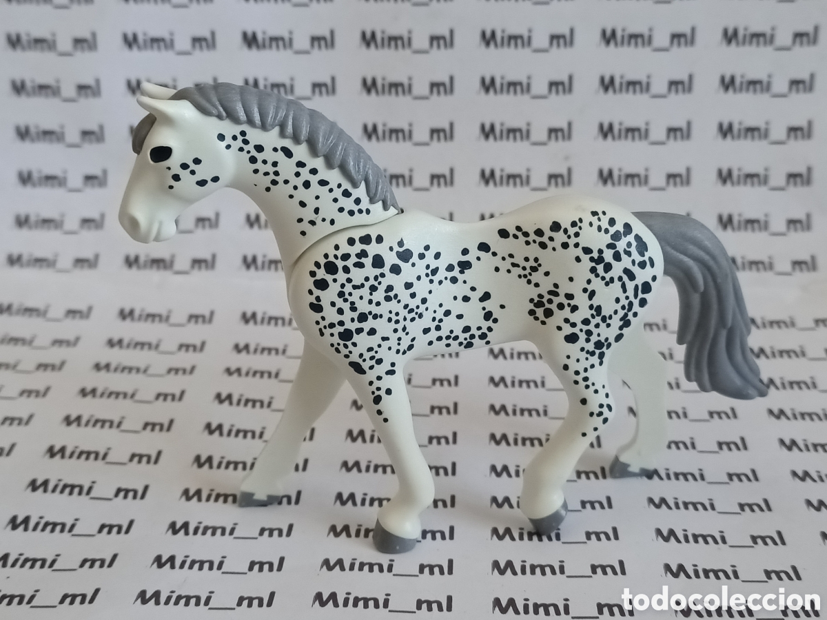 Playmobil: Playmobil caballo blanco moteado animales