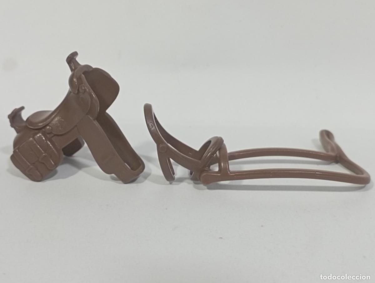 Playmobil: PLAYMOBIL RIENDAS MAS BOCADO Y SILLA CABALLOS ANIMALES OESTE MEDIEVAL-----3&ordf; GENERACION