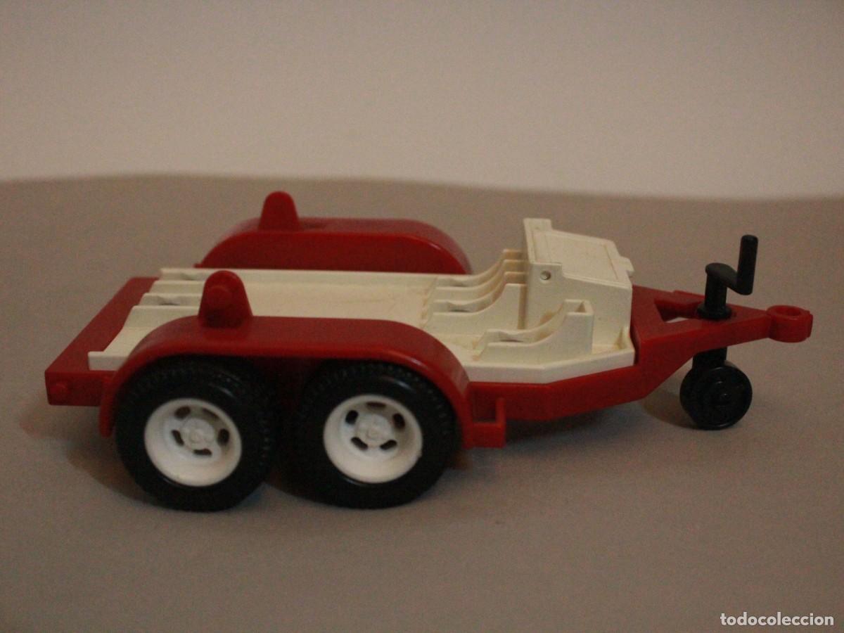 Playmobil: Playmobil remolque doble eje rojo y blanco - Foto 3