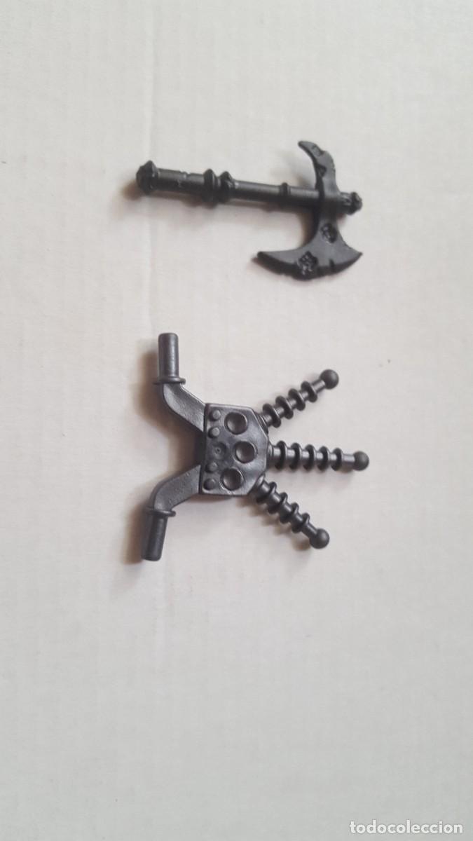 Playmobil: Armas para Playmobil, hacha y pistola rayos l&aacute;ser/cat&oacute;dicos