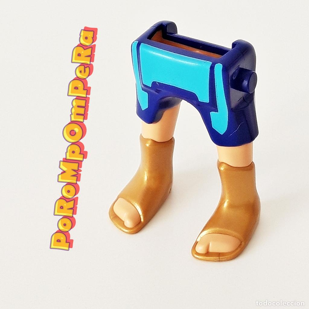 Playmobil: PLAYMOBIL PIERNA PANTAL&Oacute;N AZUL SANDALIA DORADA COMPLETAR/CUSTOM ALDEANO BEL&Eacute;N ROMANO OT
