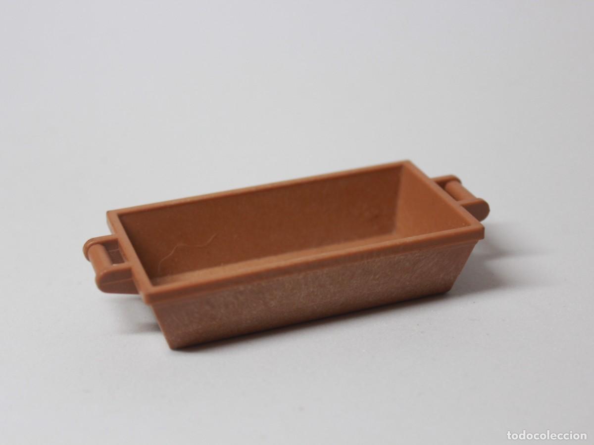 Playmobil: Accesorio Playmobil bandeja rectangular marr&oacute;n con asas - Foto 1