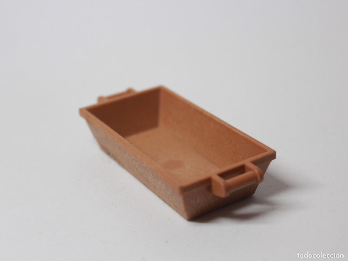 Playmobil: Accesorio Playmobil bandeja rectangular marr&oacute;n con asas - Foto 2