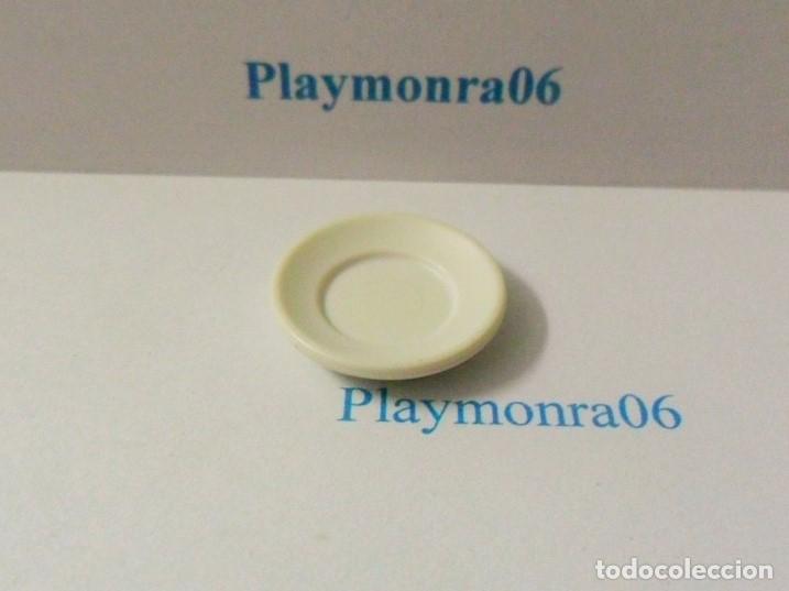 Playmobil: PLAYMOBIL P032 * PLATO PEQUE&Ntilde;O BLANCO 18mm DIAMETRO ESCENAS COCINA COMEDOR BAR