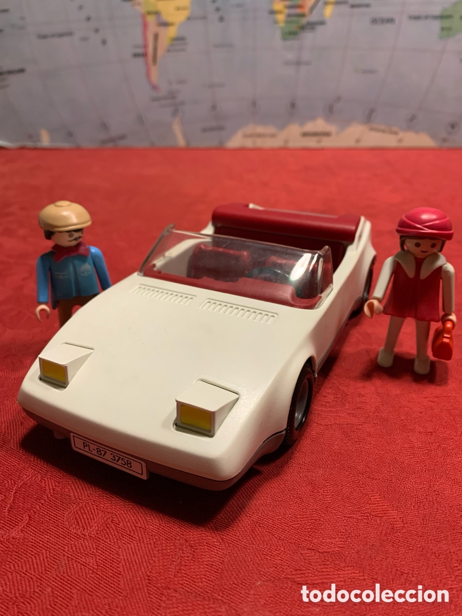 Playmobil: Playmobil 3758 - Coche Deportivo Blanco Vintage - Con Figuras y Accesorios - Muy Buen Estado