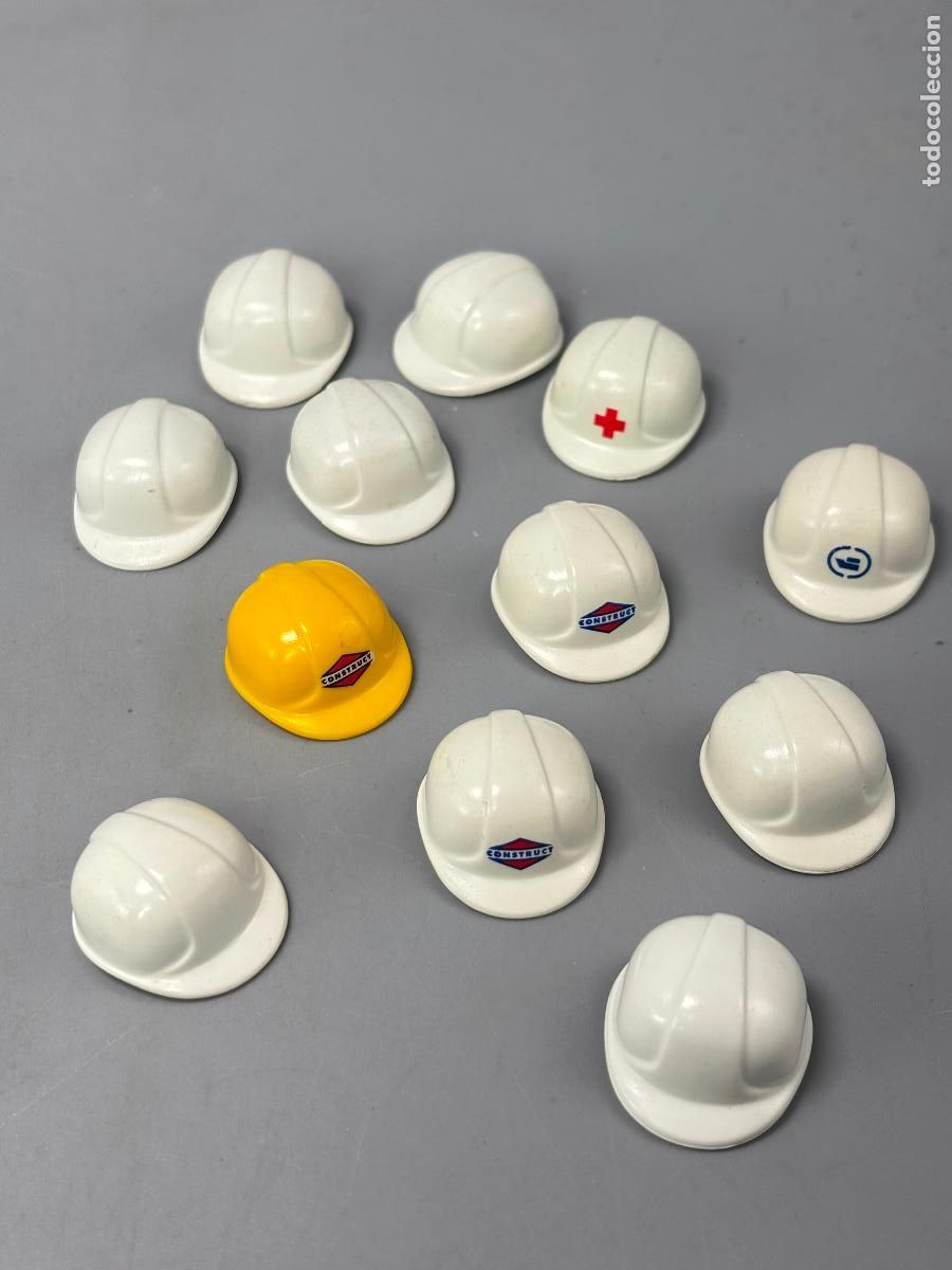 Playmobil: Playmobil lote casco obra blanco