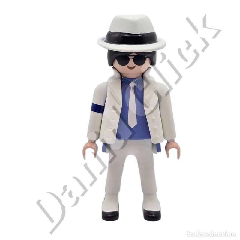 Playmobil: PLAYMOBIL MICHAEL JACKSON TRAJE BLANCO CUSTOM - Foto 1