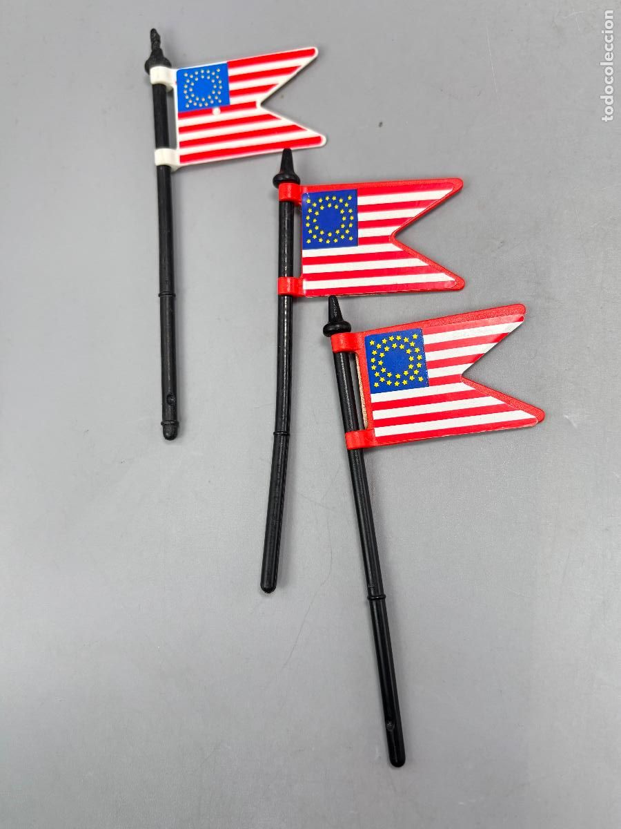 Playmobil: PLAYMOBIL lote bandera soldado fuerte oeste caballer&iacute;a