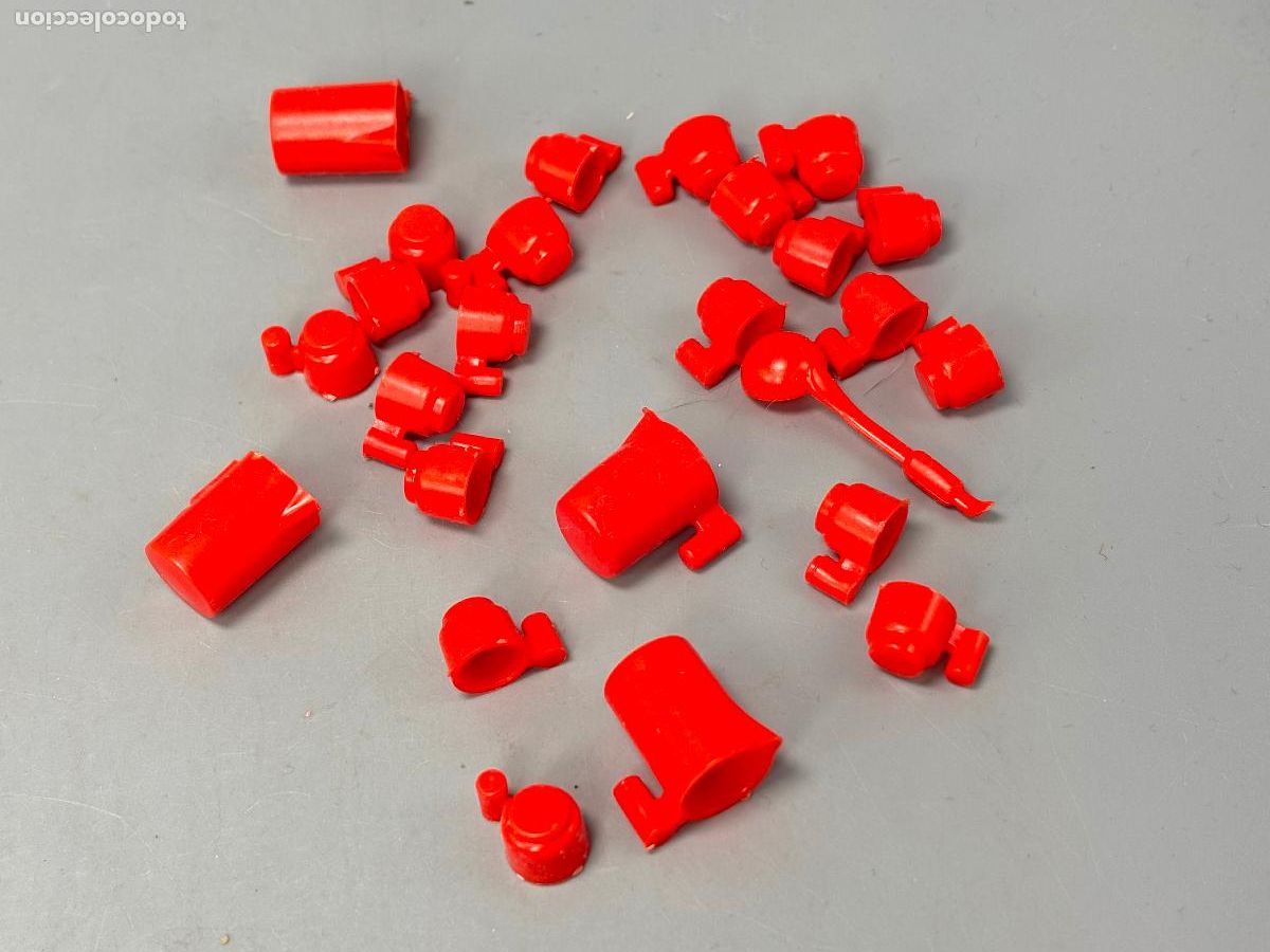 Playmobil: Playmobil lote taza cuchara jarra roja