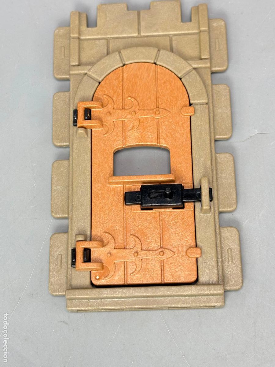 Playmobil: Playmobil lote pared con puerta de c&aacute;rcel casa torre castillo medieval