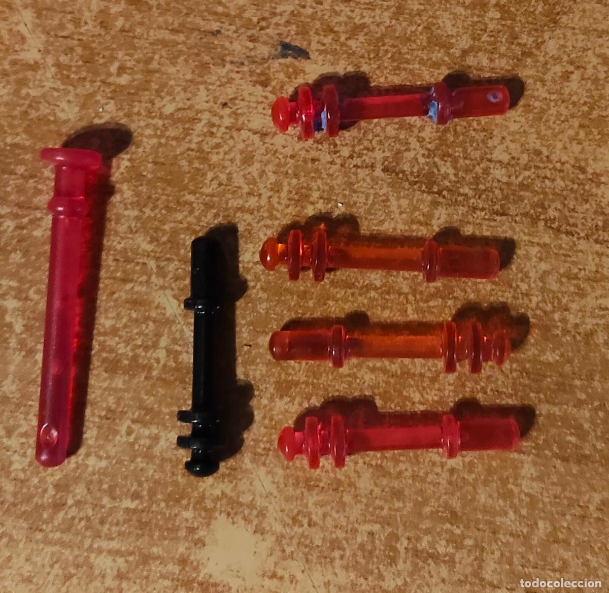 Playmobil: PLAYMOBIL ANTENA ROJA BRILLANTE + 5 proyectiles ( uno negro ) SETS 3079 3080 4604 4741 4880