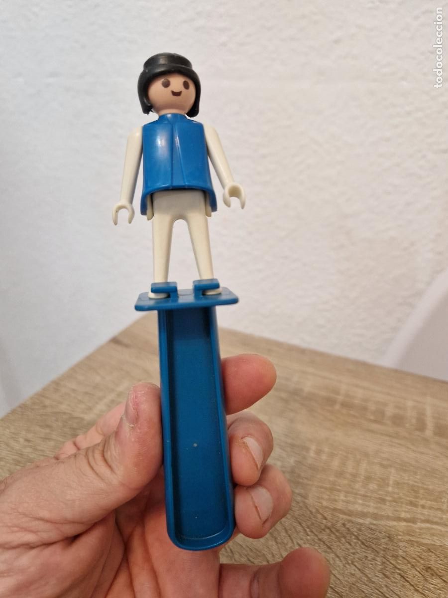 Playmobil: peana playmobil 3623 pieza soporte pintar con figura mu&ntilde;eco serie color blanco