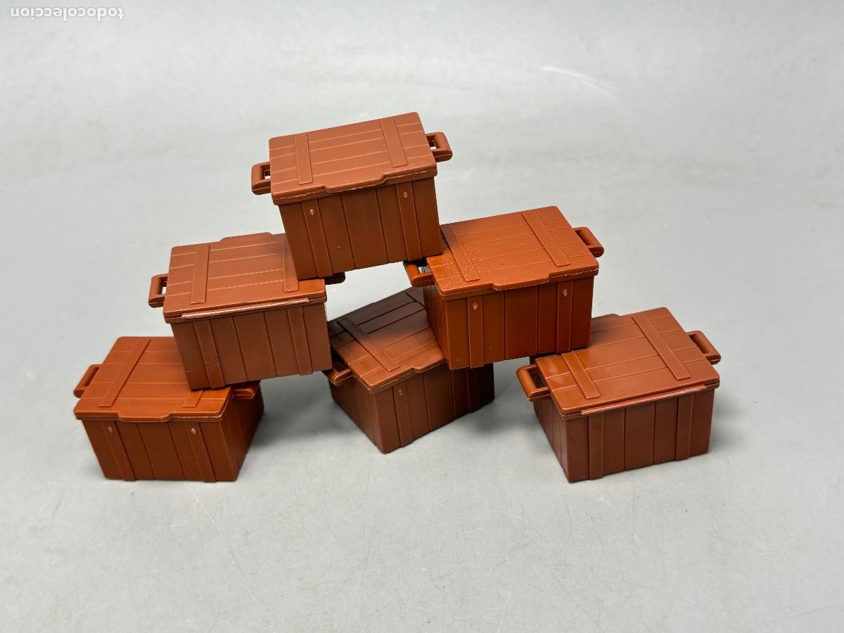 Playmobil: Playmobil caj&oacute;n ba&uacute;l cuadrado marr&oacute;n