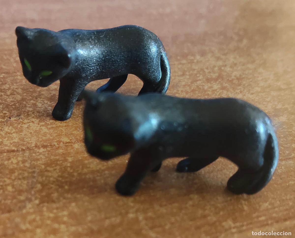 Playmobil: PLAYMOBIL - lote 2 GATO negros + 3 gatos blancos - GATITO - ANIMALES