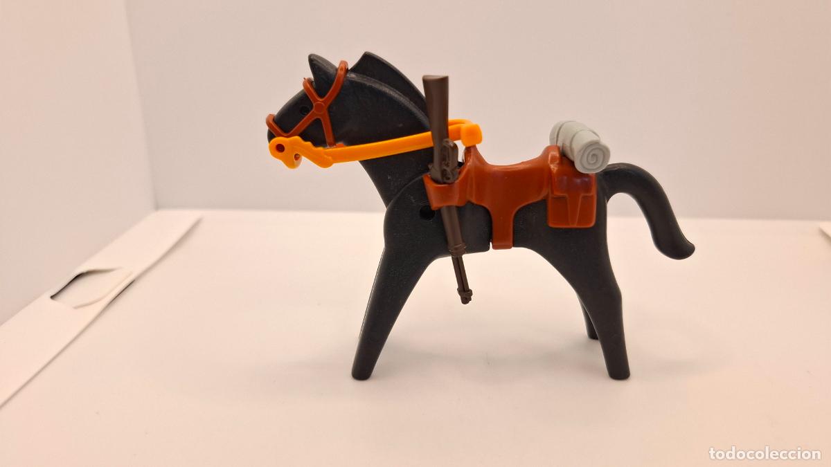 Playmobil: PLAYMOBIL CABALLO PRIMERA GENERACION, RIENDAS, SILLA, MANTA, WINCHESTER, OESTE, WESTERN, SOLDADO 14