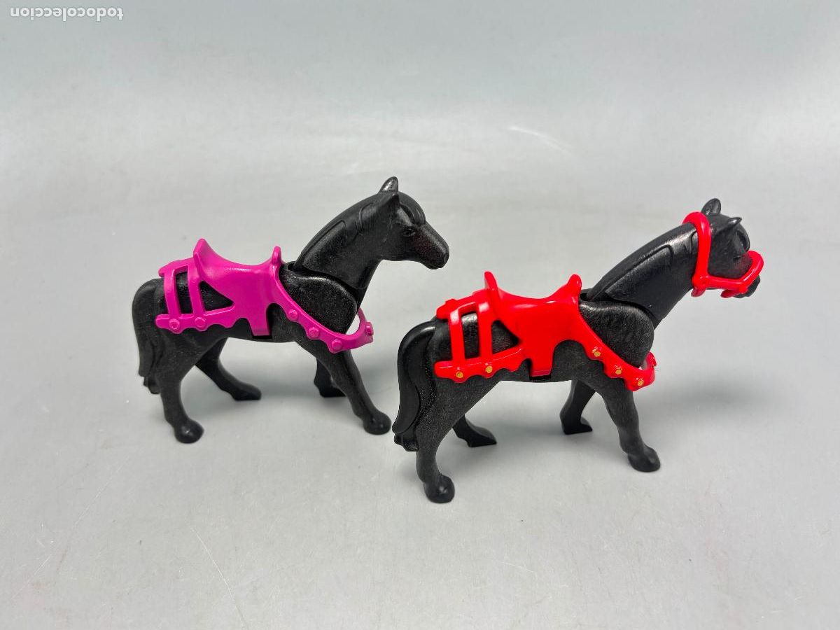Playmobil: PLAYMOBIL lote caballo negro con armadura medieval
