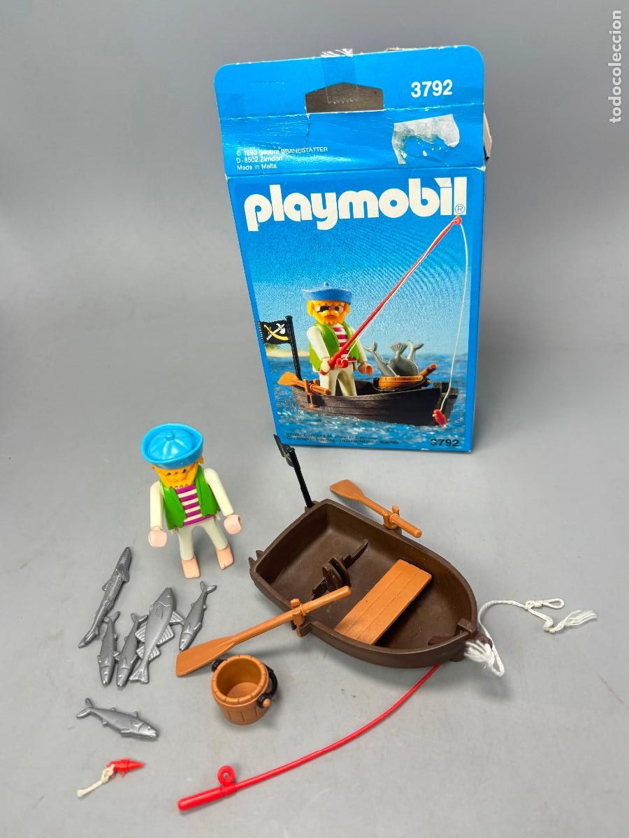 Playmobil: Playmobil 3792 pirata con barca y caja original