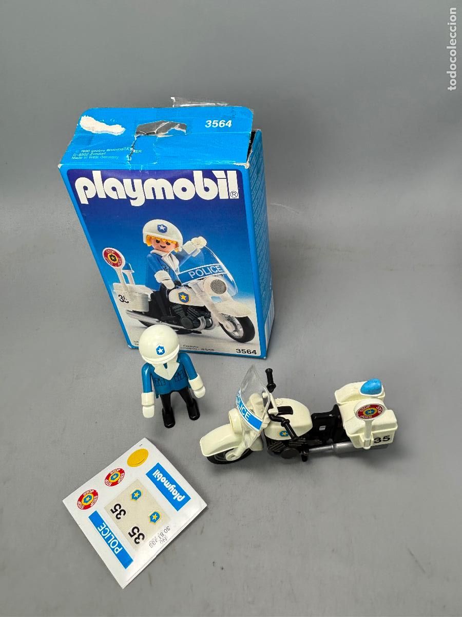 Playmobil: Playmobil 3564 moto polic&iacute;a con caja