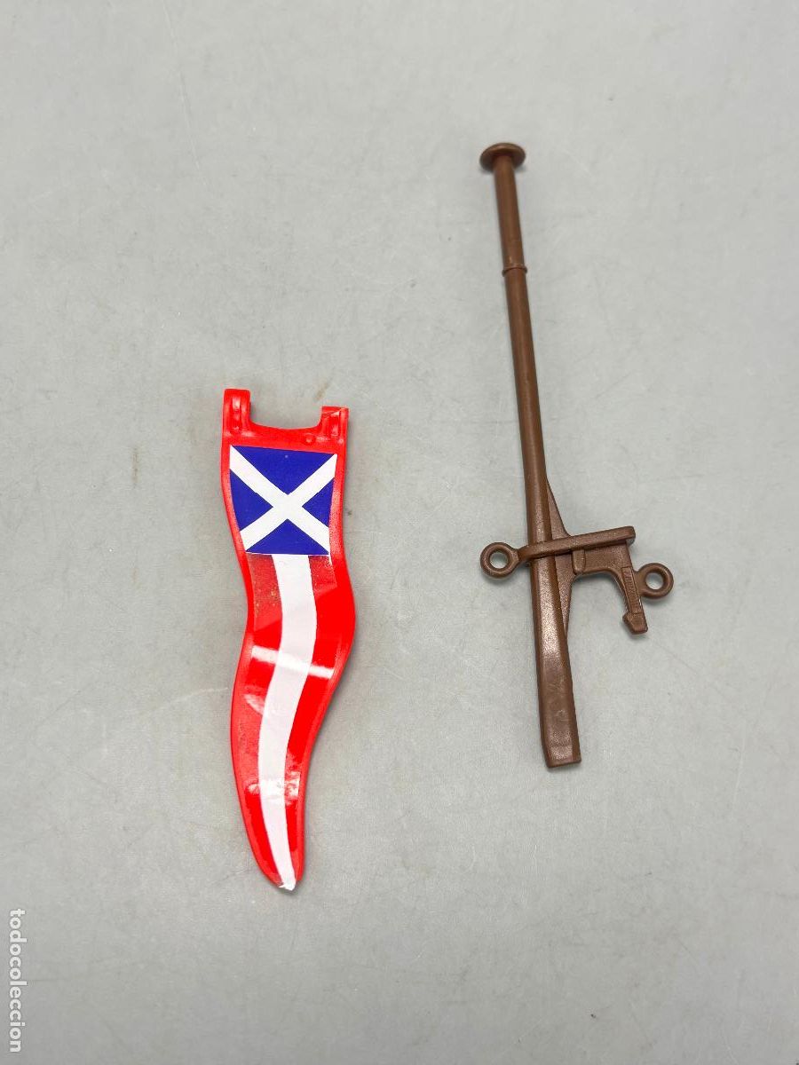 Playmobil: Playmobil 3055 m&aacute;stil con bandera defecto pesta&ntilde;a goleta inglesa