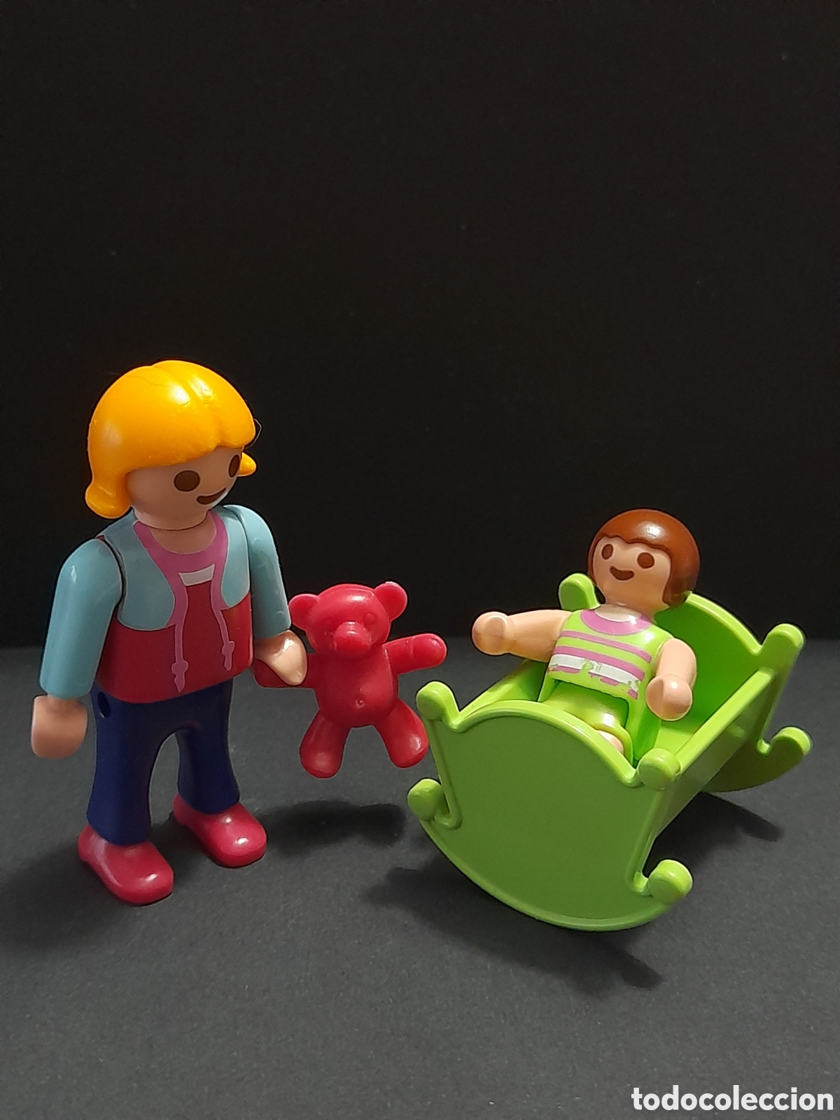 Playmobil: Playmobil, ni&ntilde;a con osito y beb&eacute; en la cuna