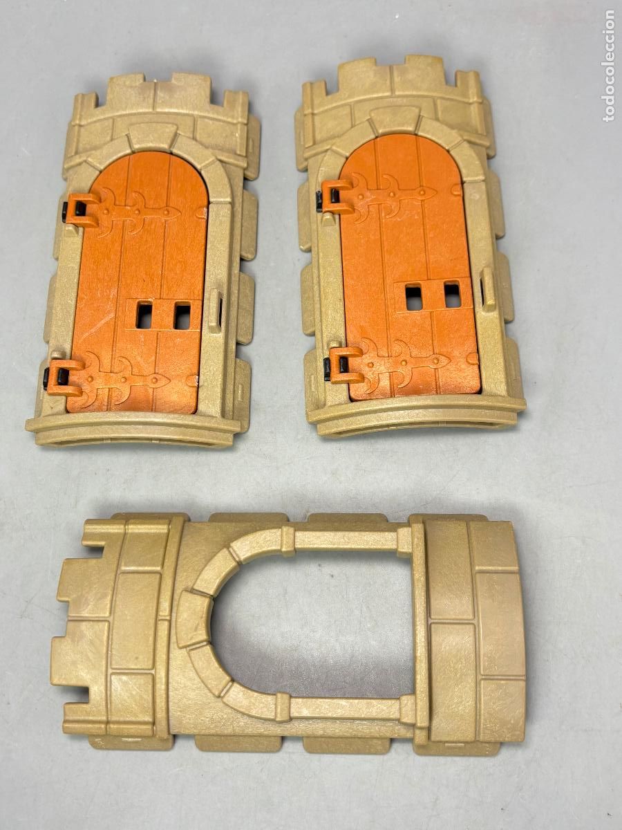 Playmobil: PLAYMOBIL lote pared arqueada puerta ventana casa castillo