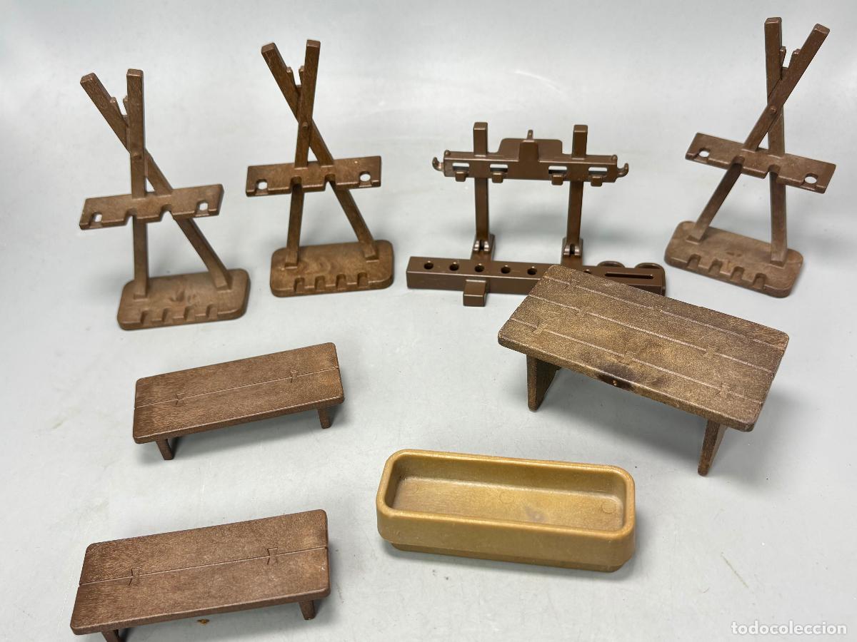 Playmobil: PLAYMOBIL lote armero abrevadero mesa banco castillo