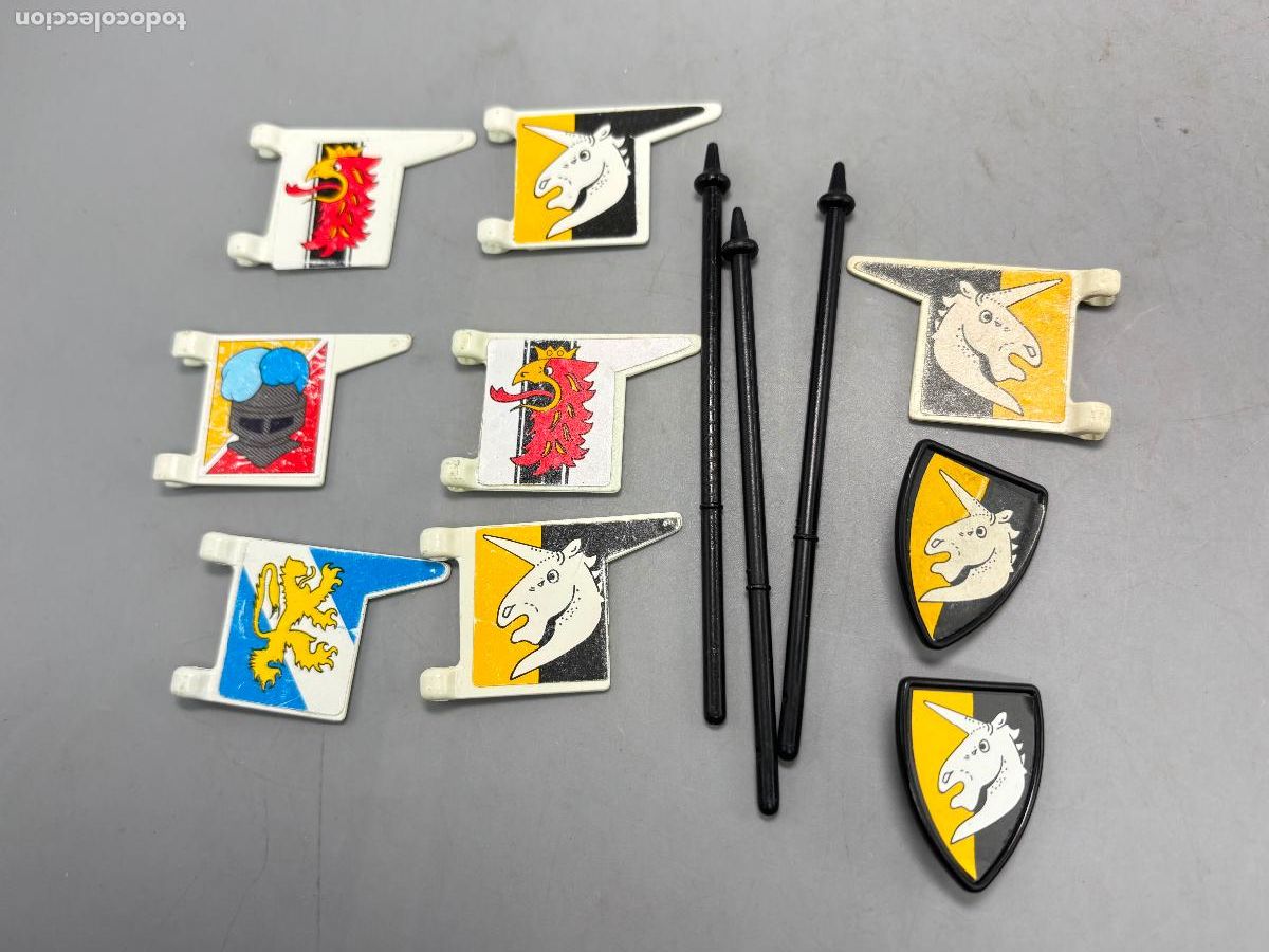 Playmobil: PLAYMOBIL lote escudo bandera soldado medieval