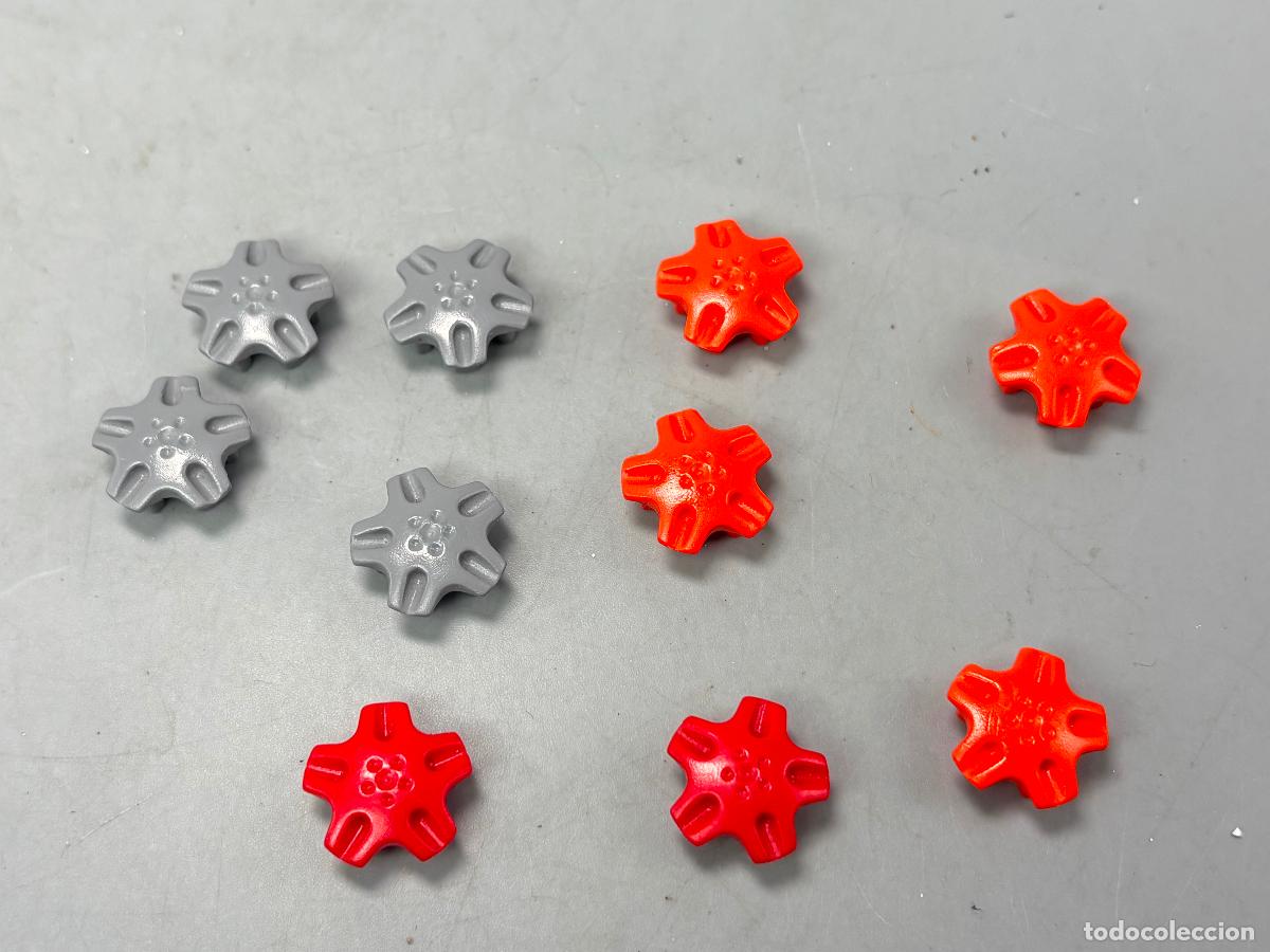Playmobil: playmobil lote tapa cubo rueda gris rojo naranja