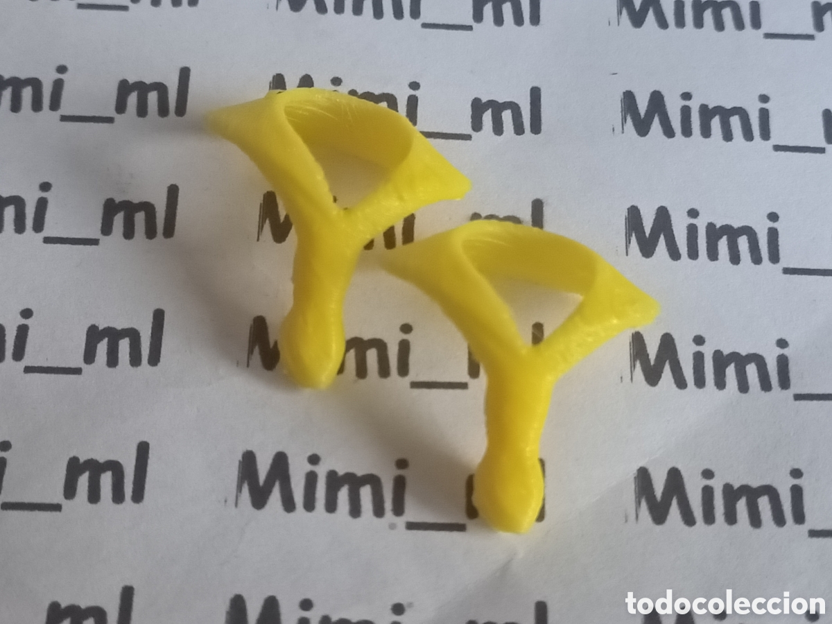 Playmobil: 2 pa&ntilde;uelos amarillos en impresi&oacute;n 3d compatibles Playmobil cuello soldado nordista sudista western