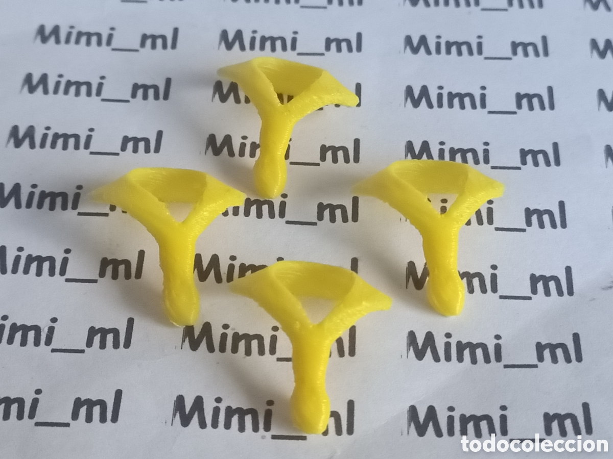 Playmobil: 4 pa&ntilde;uelos amarillos en impresi&oacute;n 3d compatibles Playmobil western soldado sudista nordista cuellos