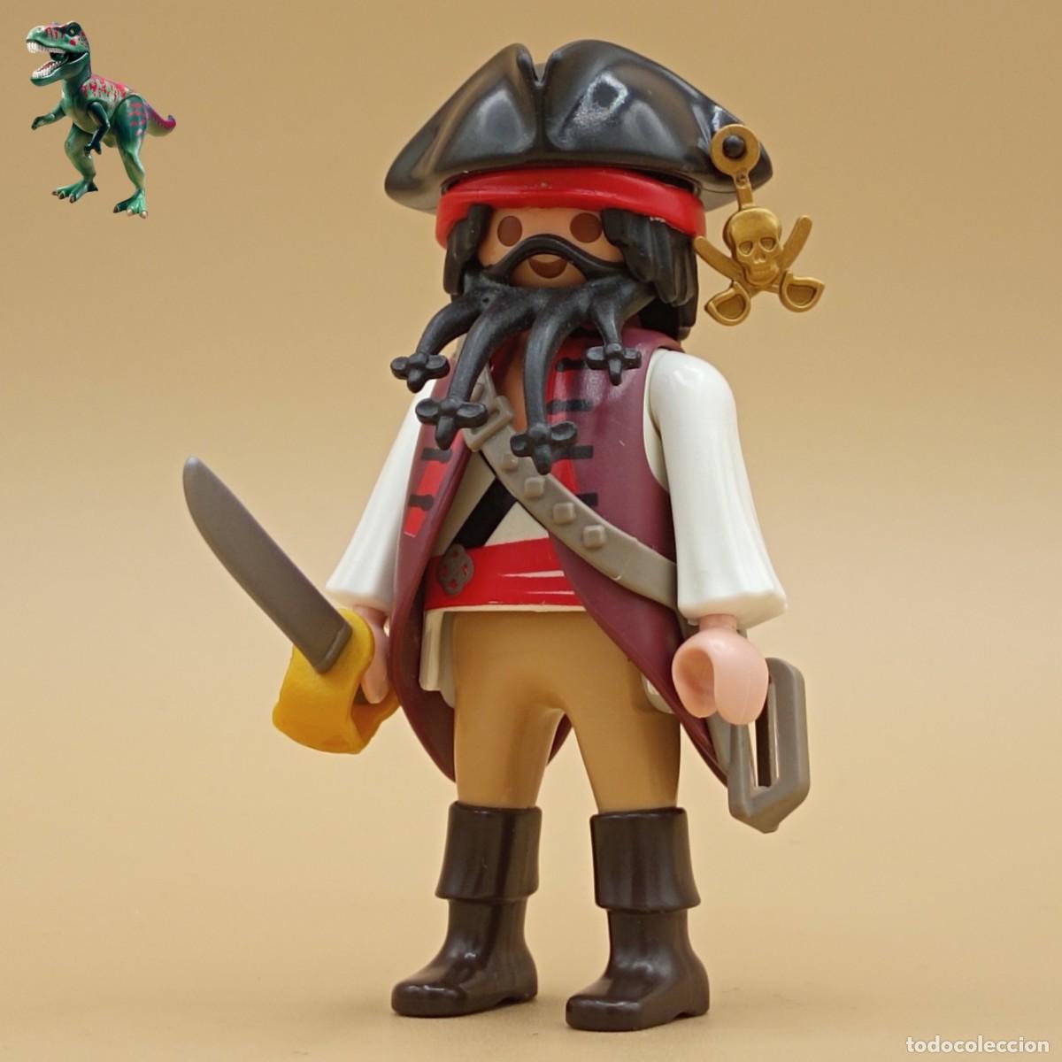 Playmobil: Playmobil figura Jack Sparrow Piratas del Caribe capitan bucanero corsario tripulante barco galeon