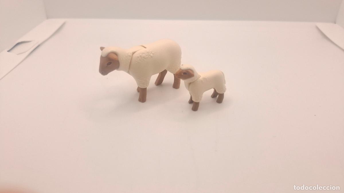 Playmobil: PLAYMOBIL OVEJA SUFFOLK CON CREIA ANIMAL BELEN GRANJA VIKINGO ZOO DIAROMA
