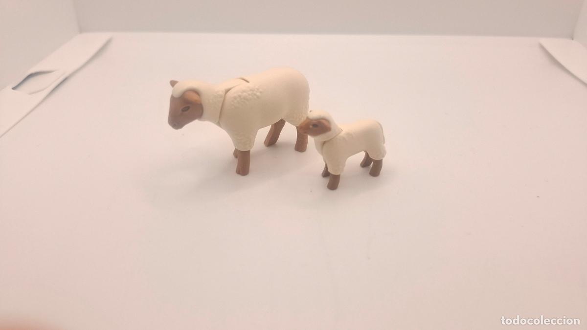 Playmobil: PLAYMOBIL OVEJA SUFFOLK CON CREIA ANIMAL BELEN GRANJA VIKINGO ZOO DIAROMA