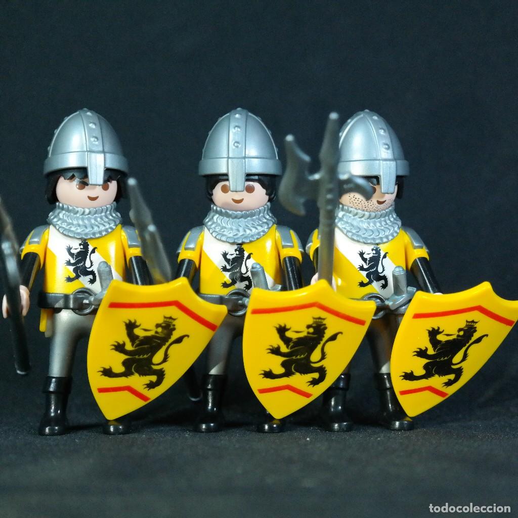 Playmobil: Playmobil 3 caballeros de leon medieval ☼