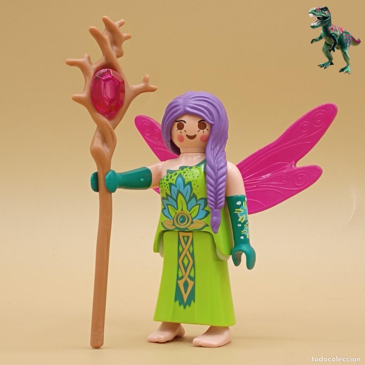 Playmobil: Playmobil figura hada verde mujer alada alas ninfa del bosque mundo magico 5370
