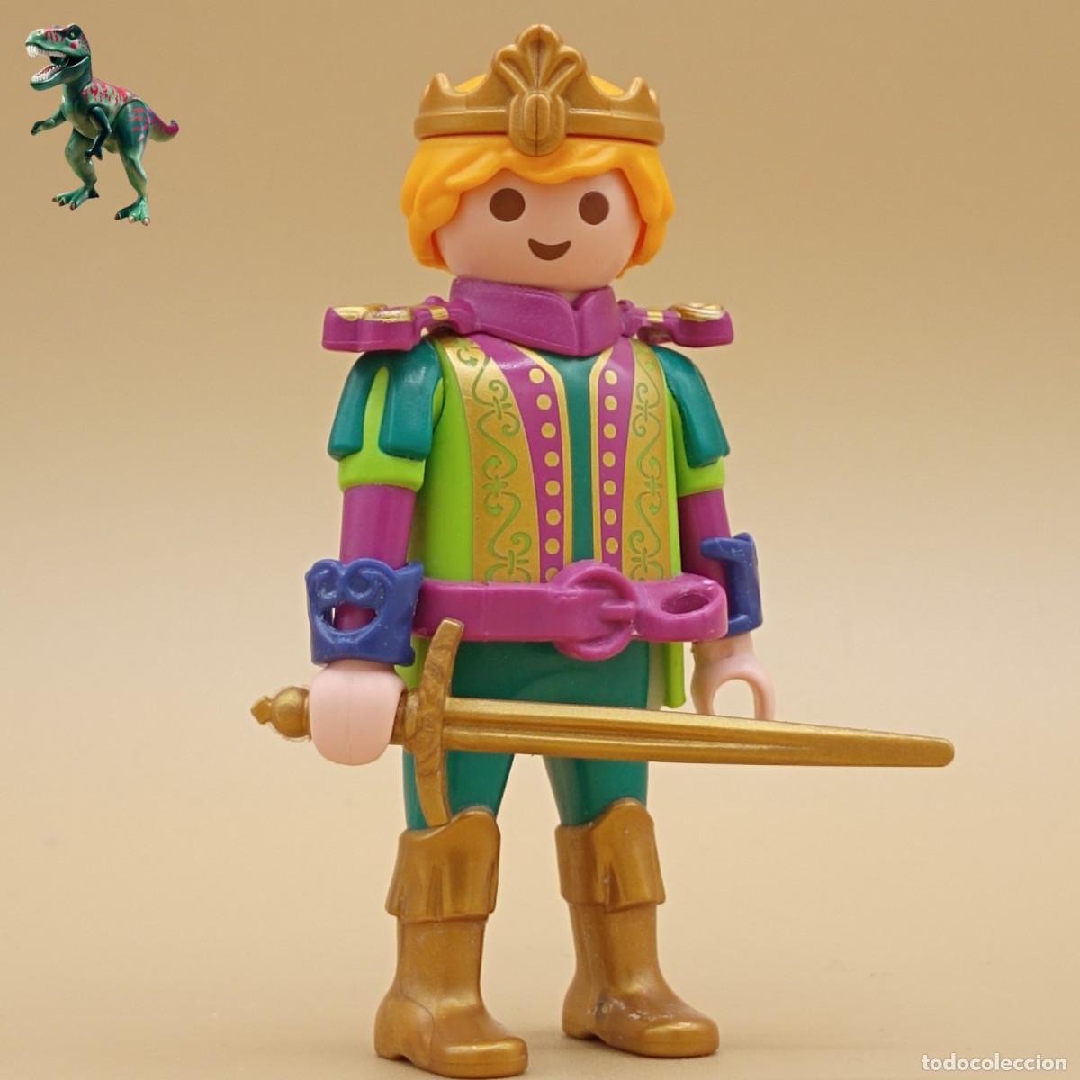 Playmobil: Playmobil figura principe verde morado noble rey caballero castillo medieval 9471