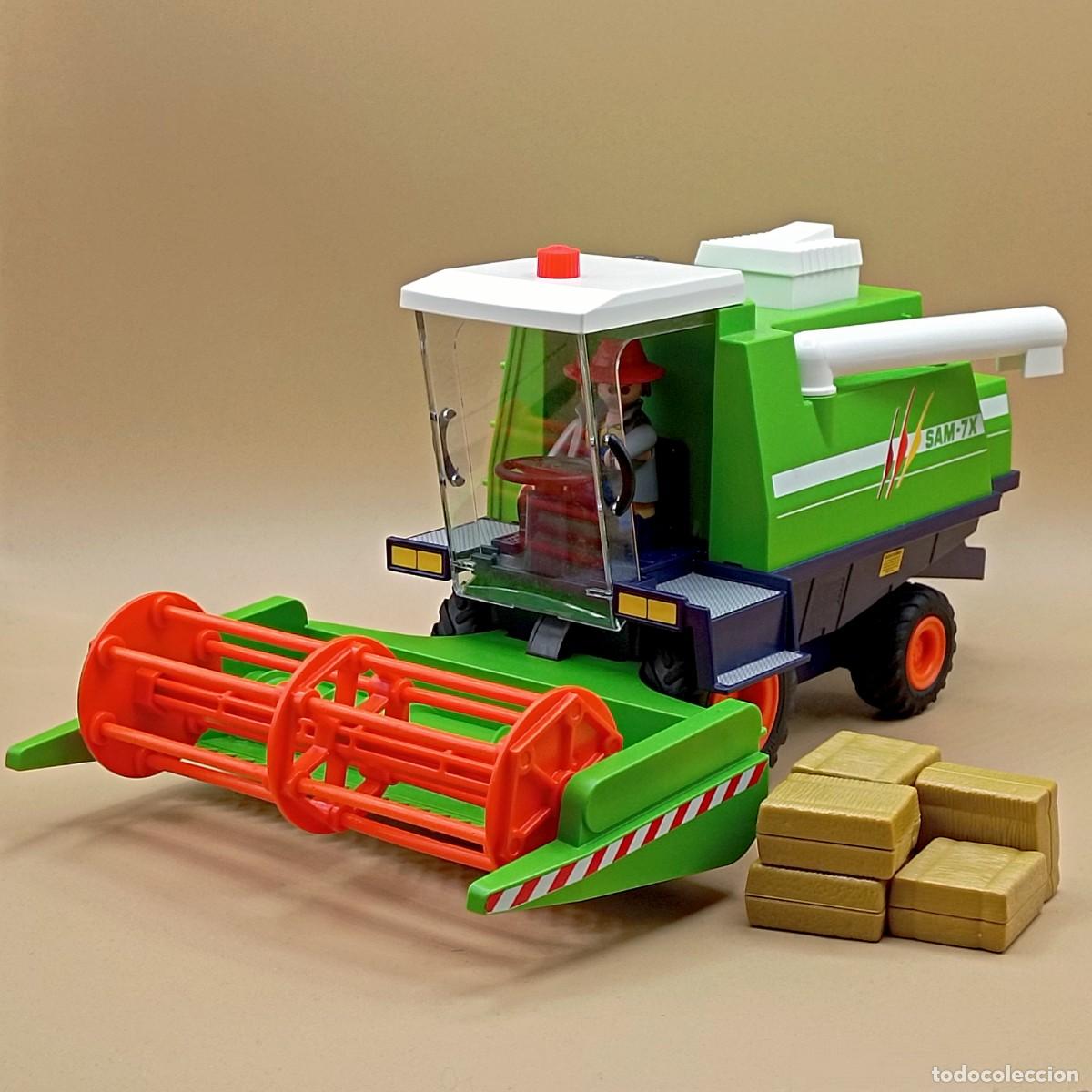 Playmobil: Playmobil cosechadora maquina agricola vehiculo de granja granjero maquinaria paja heno rancho 9532