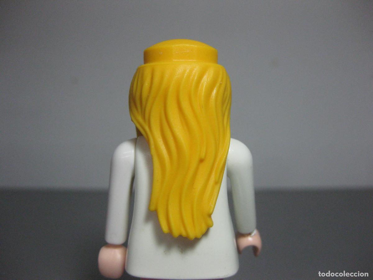 Playmobil: PLAYMOBIL pelo peluca rubia recambio peluca de goma rubia -figura no incluida, solo peluca