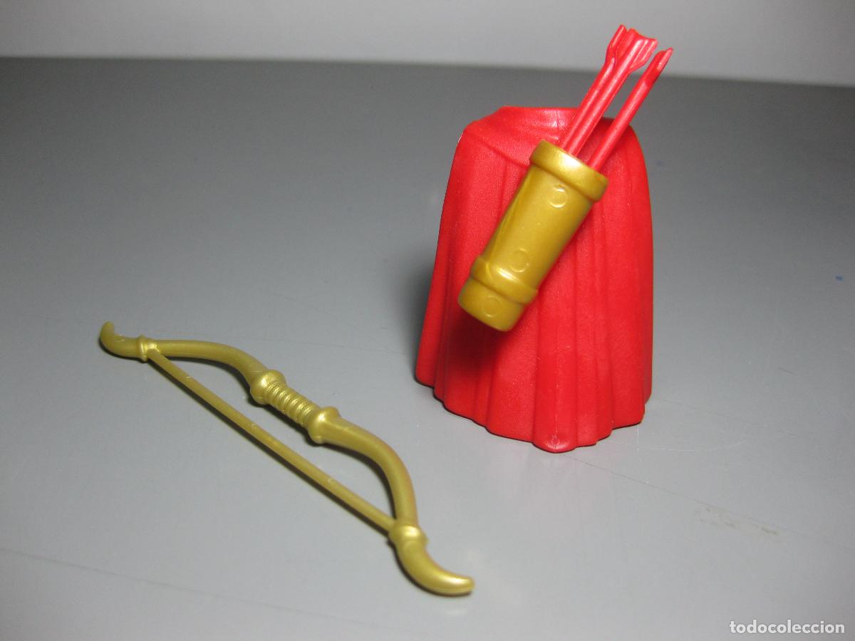Playmobil: PLAYMOBIL conjunto capa roja + portaflechas y flechas arquero medieval carcaj aljaba + arco -var4