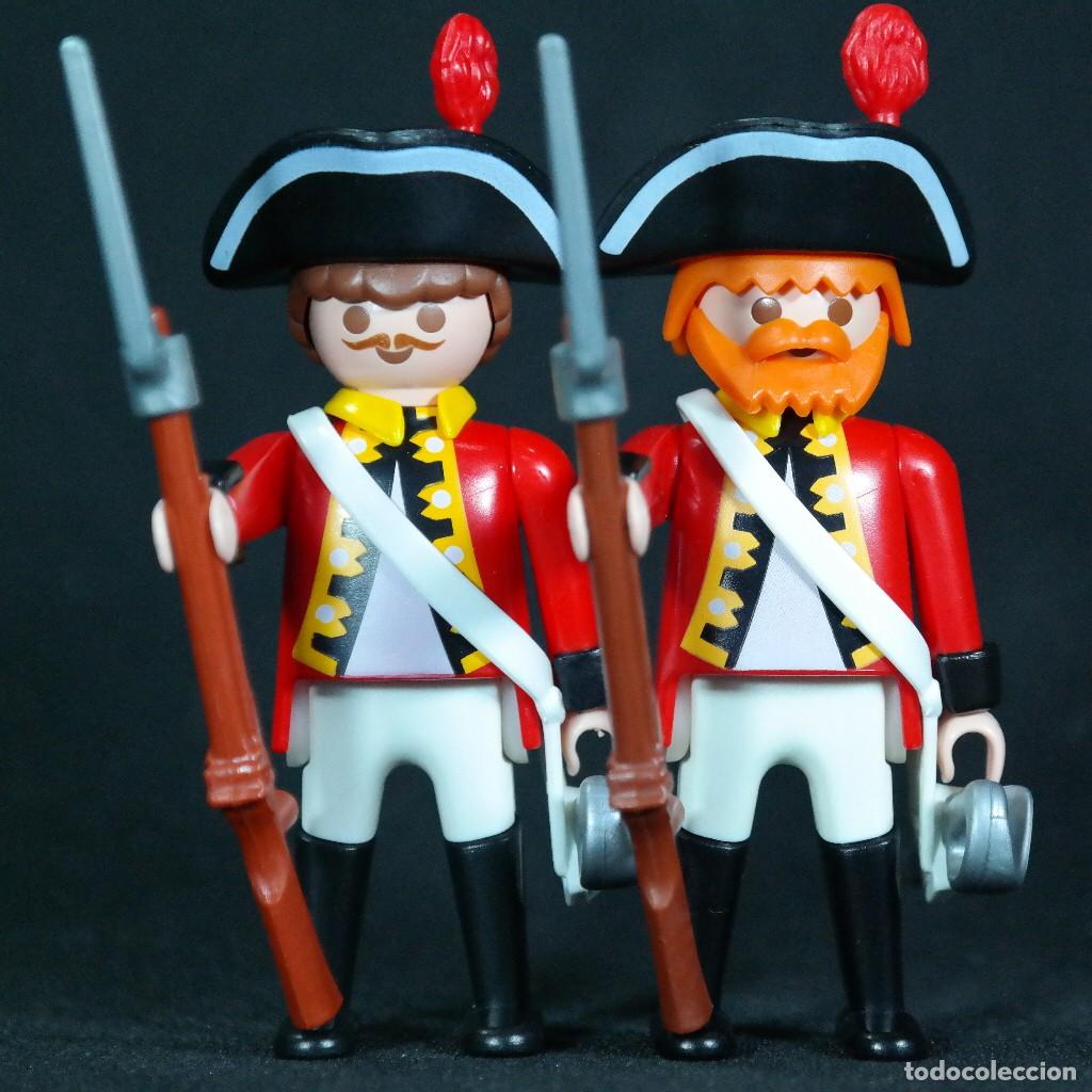 Playmobil: Playmobil 2 soldados ingleses con barba y bigotes ☼