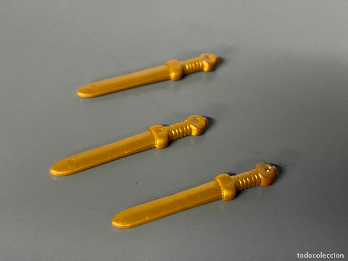 Playmobil: playmobil lote 3 espada romano roma dorada oro